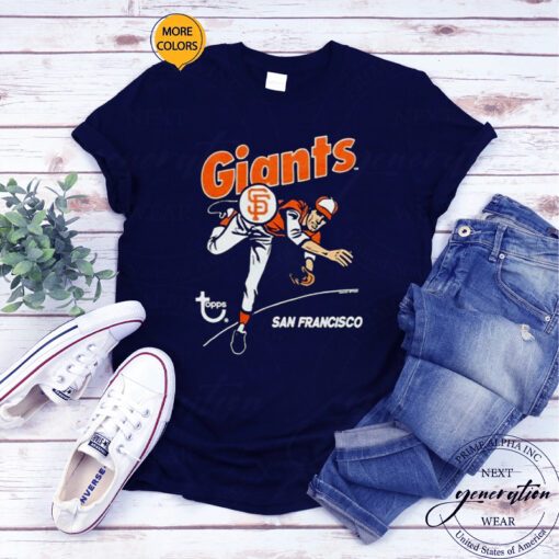 Topps San Francisco Giants baseball t shirts