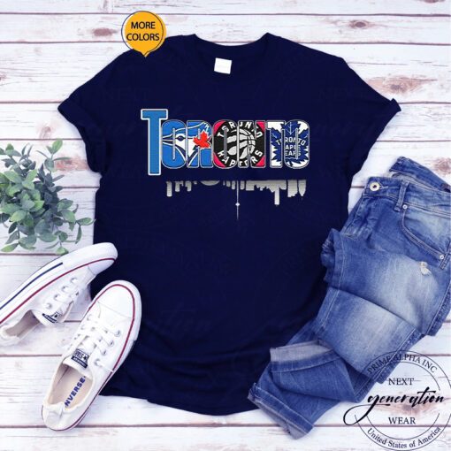 Toronto Skyline Sport Teams Logo T Shirts