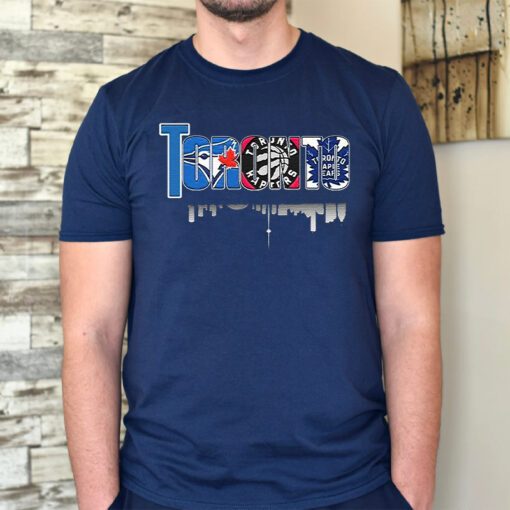 Toronto Skyline Sport Teams Logo TShirt