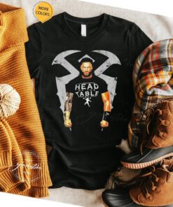 WWE Roman Reigns Head of the Table Photo Real Portrait T-Shirts