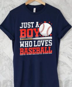 american sport just a boy who loves baseball Tshirt