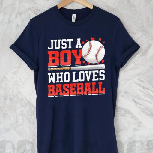 american sport just a boy who loves baseball Tshirt