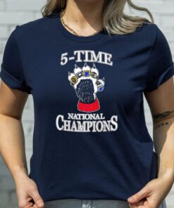 best uconn huskies 5 time national champions shirts