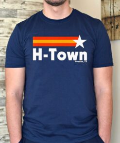 distressed htown houston Texas strong retro houston Tshirt