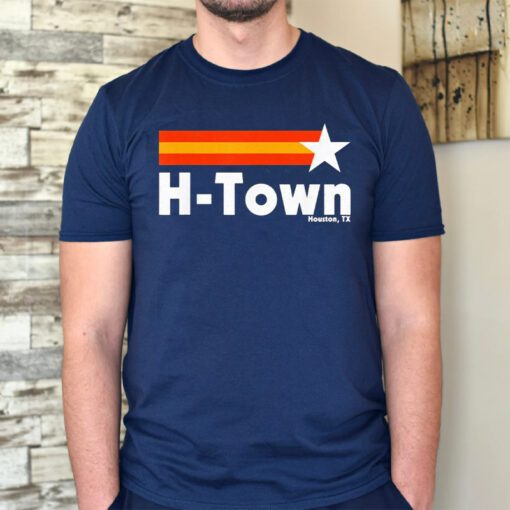 distressed htown houston Texas strong retro houston Tshirt