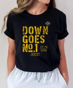 iowa basketball down goes no 1 t-shirts
