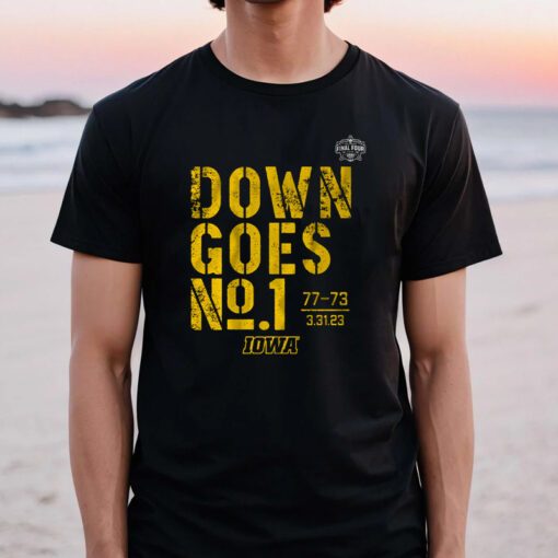 iowa basketball down goes no 1 tshirts