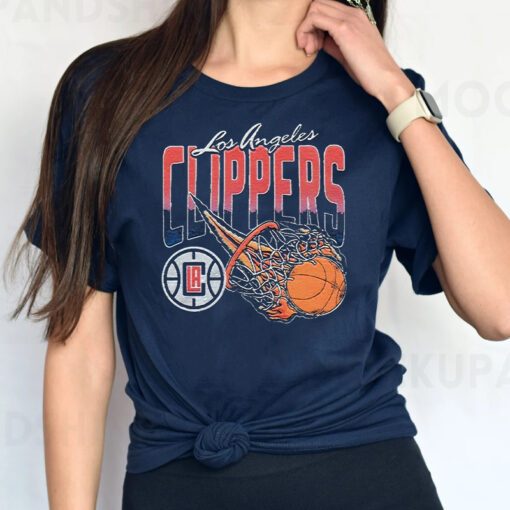 los angeles clippers on fire tshirt