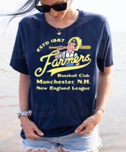 manchester Farmers New Hampshire Vintage Defunct Baseball Teams Shirt