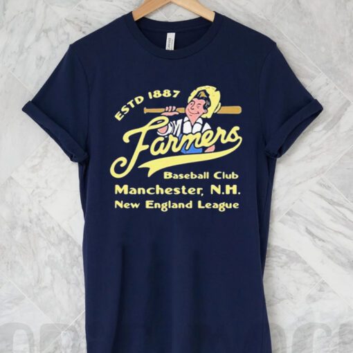 manchester Farmers New Hampshire Vintage Defunct Baseball Teams Shirts