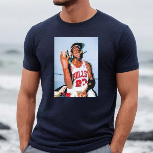 michael Jordan smoking cigar t-shirt