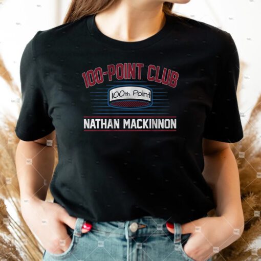 nathan mackinnon 100 point club t-shirt