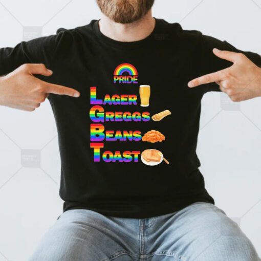 pride Larger Greggs Beans Toast T Shirt