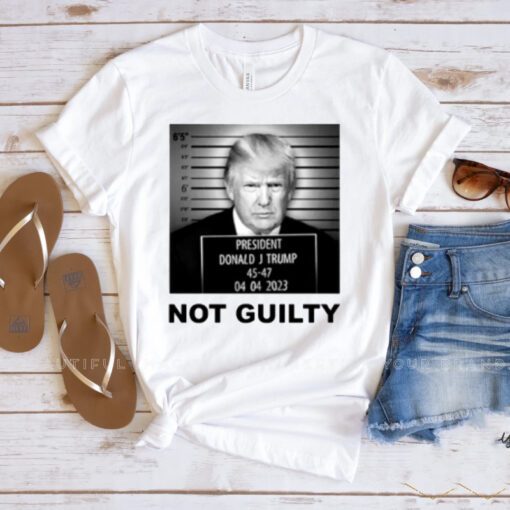 trump mug shot not guilty shirts