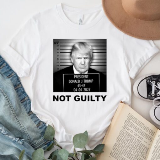 trump mug shot not guilty tshirt