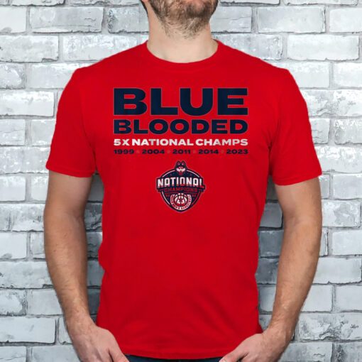 uconn basketball blue blooded t-shirt