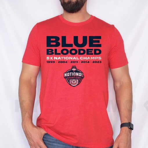 uconn basketball blue blooded t-shirts