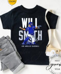 will Smith Los Angeles Dodgers baseball name blocks tshirts