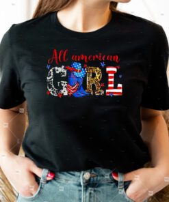 All American Girl Cowgirl Boots 4th Of July T Shirt