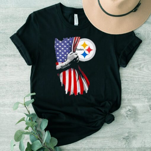 American flag Pittsburgh Steelers t shirt