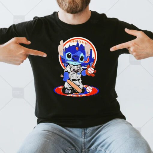 Baby Stitch New York Mets Baseball Logo 2023 T-shirt