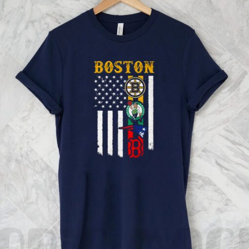 Boston City Of Champion American Flag Shirts