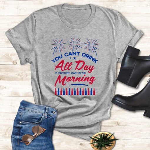 Can't Drink All Day USA T Shirt