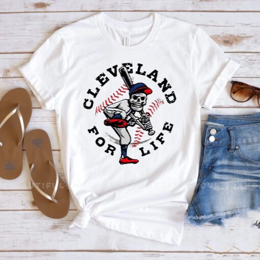 Cleveland For Life Skeleton T Shirt