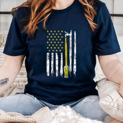 Craft Beer American Flag USA 4th Of July Brewery America TShirts