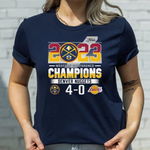 Denver Nuggets 2023 Western Conference Champions 4 0 Matchup t shirt