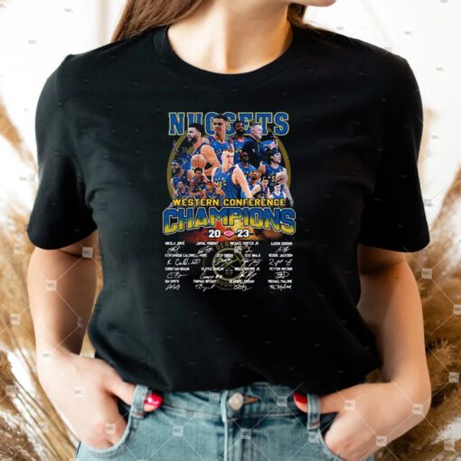 Denver Nuggets NBA Western Conference Champions 2023 Signatures shirts