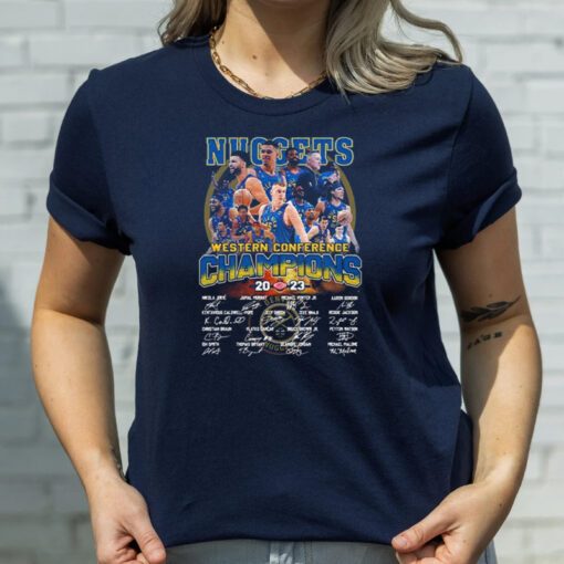 Denver Nuggets NBA Western Conference Champions 2023 Signatures t shirt