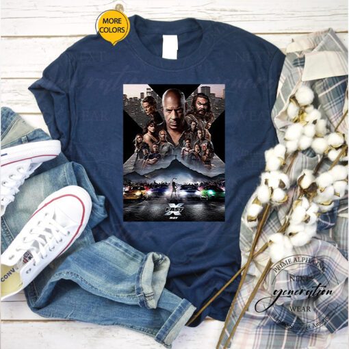 Fast And Furious New Poster Movie Vintage T Shirts