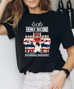 God first family second then Florida Panthers Hockey 2023 season t shirts