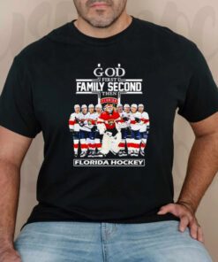 God first family second then Florida Panthers Hockey 2023 season tshirt