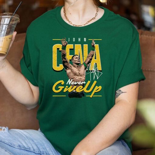 John Cena Never Give Up Tri-Blend T Shirts