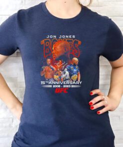 Jon Jones Bones 15th Anniversary 2008 2023 Signatures T Shirt