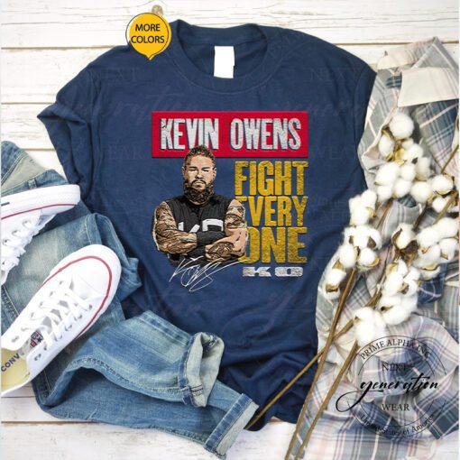 Kevin Owens Fight Every One Tri-Blend Shirts
