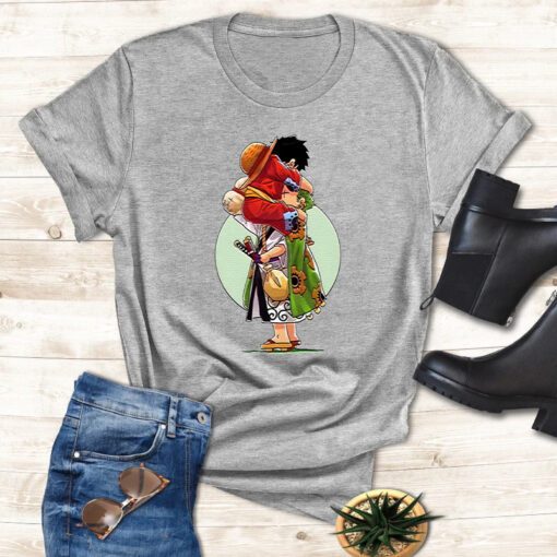 Luffy And Zoro Funny Friends One Piece Male Characters t shirt
