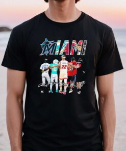 Miami Sports Teams players signatures T Shirts