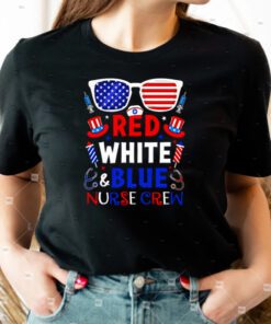 Nurse red white and blue Nurse crew shirts