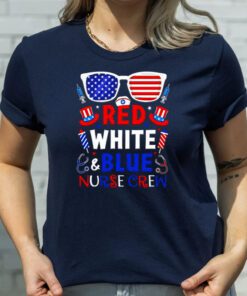 Nurse red white and blue Nurse crew t shirt