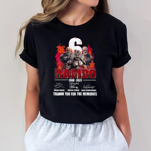 Rambo 2008 2023 Thank You for the memories signatures t shirt