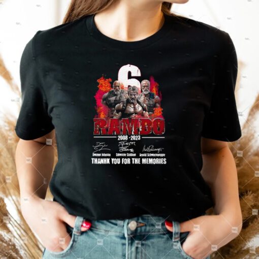 Rambo 2008 2023 Thank You for the memories signatures t shirts