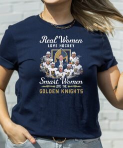 Real Women Love Hockey Smart Women Love Vegas Golden Knights TShirts