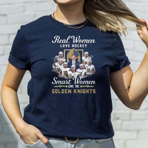 Real Women Love Hockey Smart Women Love Vegas Golden Knights TShirts