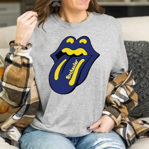 Rochester Lips Yellowjackets Rolling Stones Parody t shirts