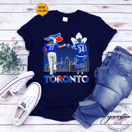 Toronto Sports Vladimir Guerrero Jr And Auston Matthews Signatures tshirt