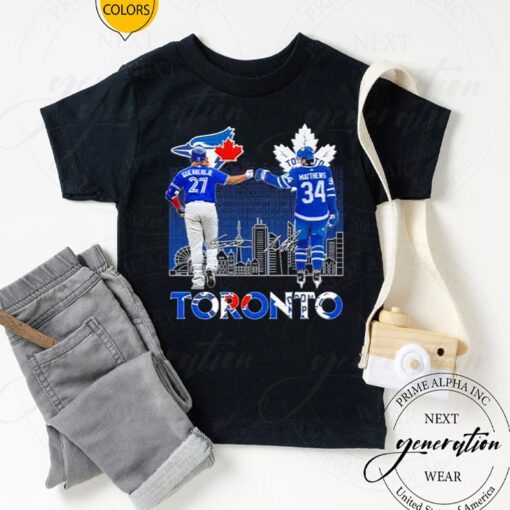 Toronto Sports Vladimir Guerrero Jr And Auston Matthews Signatures tshirts