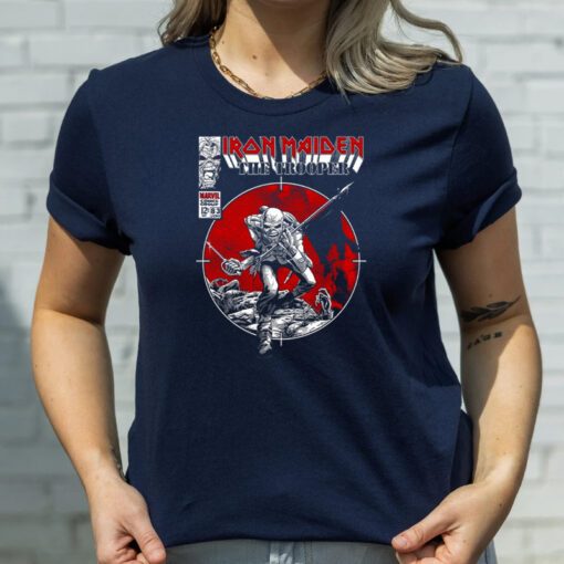 iron maiden x marvel trooper comic t shirt